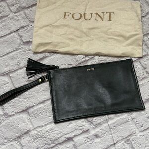 Fount Pine dark green Leather Clutch limited edition